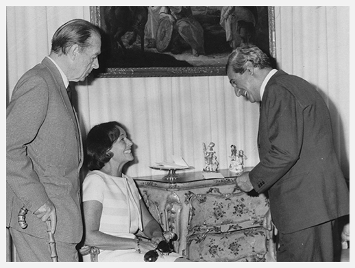 Paulette Goddard, E.M. Remarque and Tullio Silva